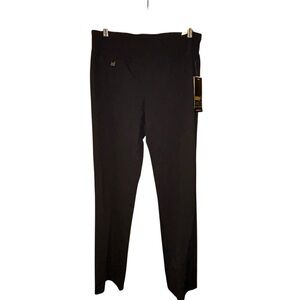 Slim-Sation Multiples Black Relaxed Leg Pants Womens 6 Tummy Control Pull On NWT